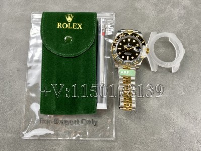 ARF劳力士GMT系列间金皮蛋圈配重版做工细节，探究与正品差距