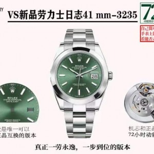 VS厂日志薄荷绿光圈41mm新品，30秒简评质量做工