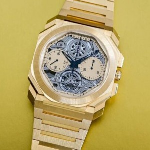 公价206万,宝格丽Octo Finissimo陀飞轮镂空计时码表