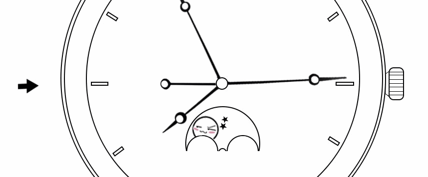 手表月相变化图初一到三十（表盘上的月相怎么看）-第2张图片