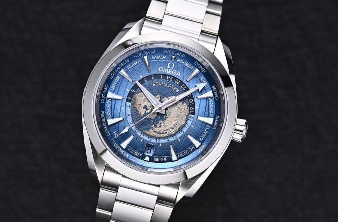 欧米茄海马Summer Blue款世界时腕表，完美演绎世界时的魅力-第2张图片