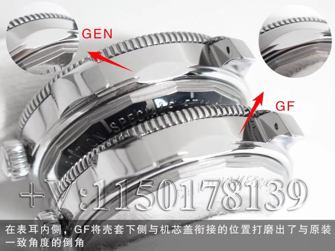 真假对比！GF厂百年灵超级海洋文化二代42mm 与正品有何差距？-第7张图片