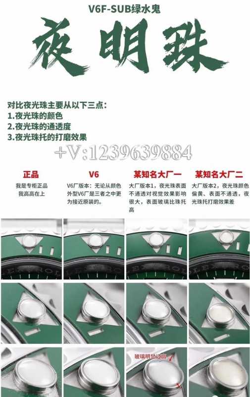 HBBV6厂劳力士绿水鬼，和原版对比究竟有何差距？-第2张图片