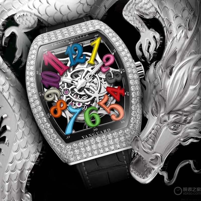 法穆兰推出Vanguard Dragon Skeleton镶钻限量腕表，庆祝龙年-第2张图片