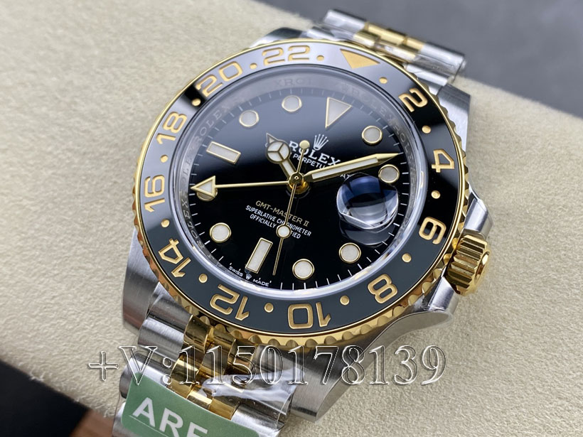 ARF劳力士GMT系列间金皮蛋圈配重版做工细节，探究与正品差距-第4张图片