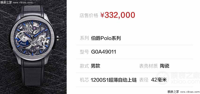 伯爵全新Polo系列镂空陶瓷腕表，公价33万-第2张图片