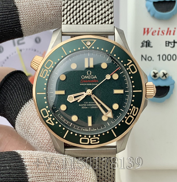 VS厂欧米茄海马300青铜金钛壳版做工细节（开箱验货对比）-第2张图片