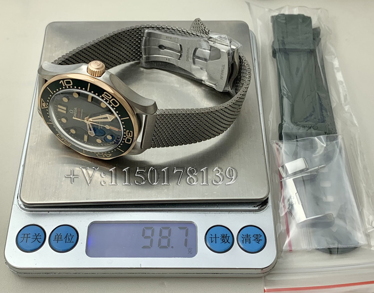 VS厂欧米茄海马300青铜金钛壳版做工细节（开箱验货对比）-第4张图片