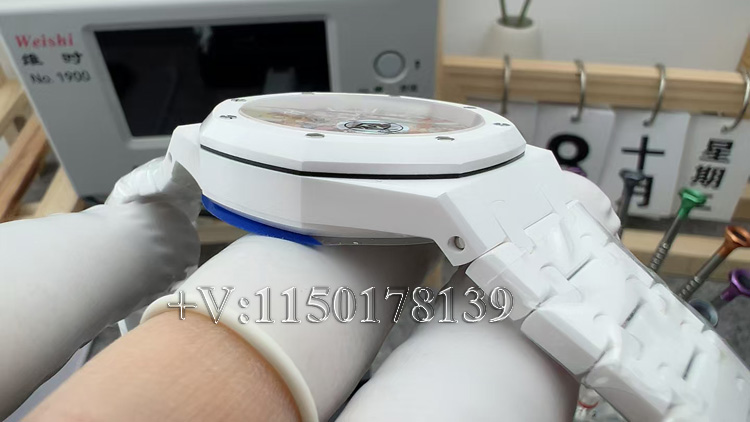 新款APS厂爱彼15500太阳花盘面详解：陶瓷壳优缺点全曝光-第6张图片