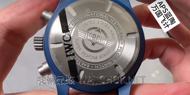 APS厂万国飞计蓝陶瓷TOPGUN计时款评测：一体机芯加持-第4张图片